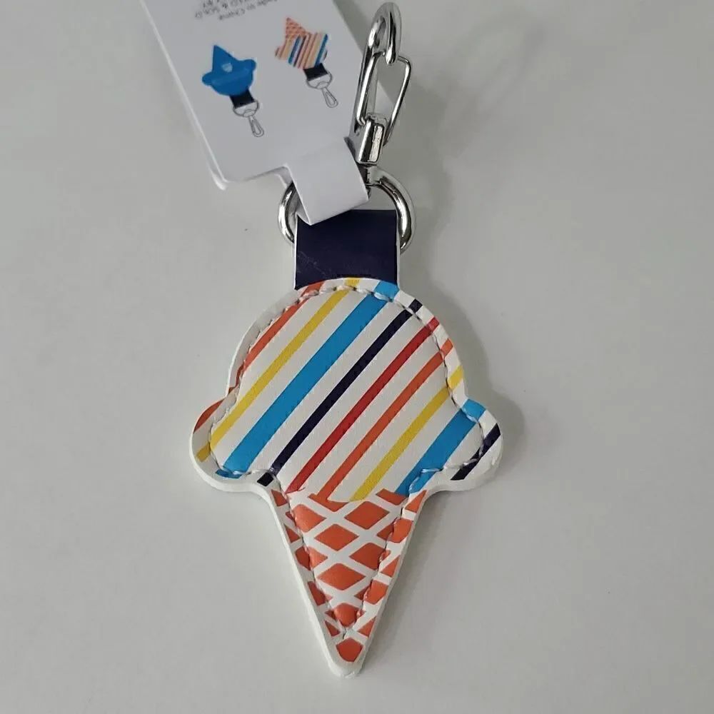Aldi 2024 Ice Cream Cone Quarter Keeper Key and Quarter Holder NWT